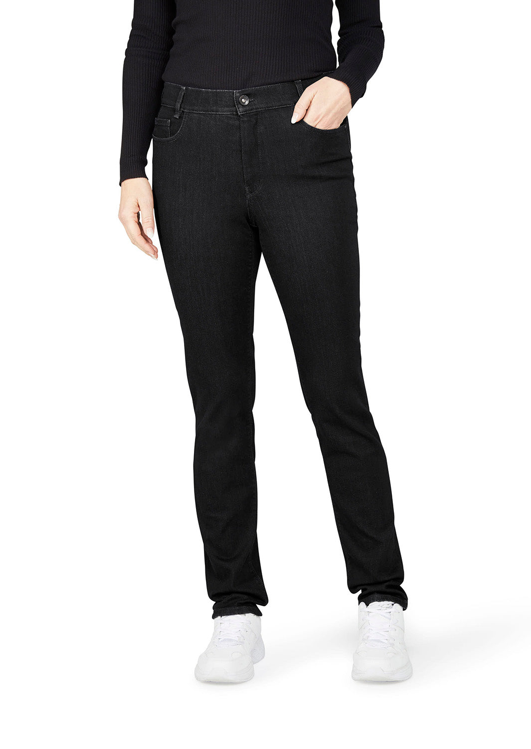 ATELIER GARDEUR Inga Straight-Jeans - Obsidian Black - INGA-0-670771-799