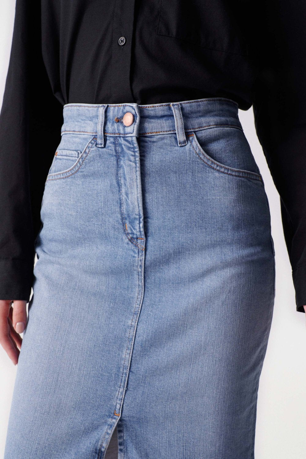 SALSA Secret Glamour Push In Jeansrock - Blue Sky Denim - 126687.8502 von Salsa
