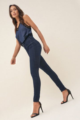 Jean Salsa Secret Push Skinny bleu roi foncé 123538.8505 - DENIM2GO