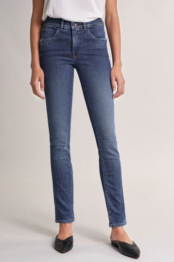 SALSA SECRET PUSH IN Slim-Jeans - Blue Smoke Wash - 123891.8503