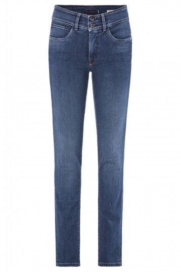 SALSA SECRET PUSH IN Slim-Jeans - Blue Smoke Wash - 123891.8503