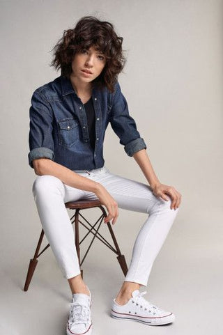 SALSA Colette Essential Jeanshose - Arctic Linen White - 119120.0001