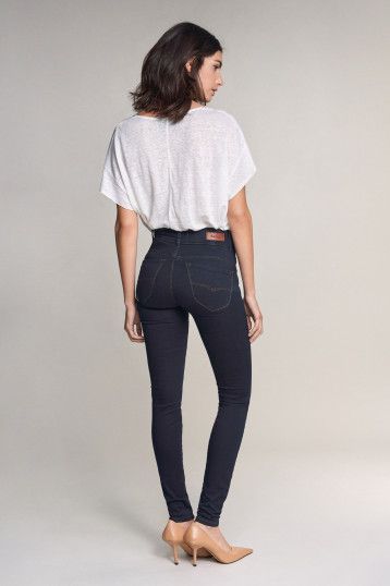 Jean Salsa Secret Plus Push-in Skinny bleu foncé 122723.8505 von Salsa