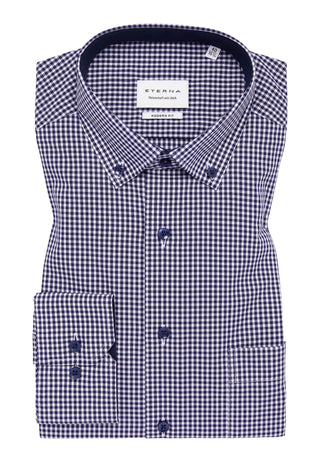 ETERNA MODERN FIT Hemd - Midnight Gingham - 8913-16-X146