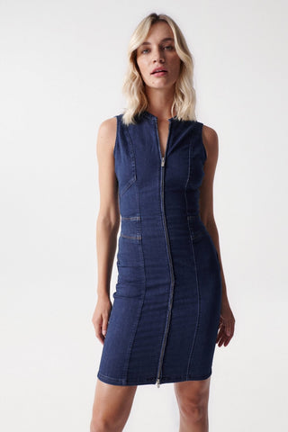 SALSA SECRET PUSH IN Jeanskleid - Midnight Harbor Blue - 126697.8505