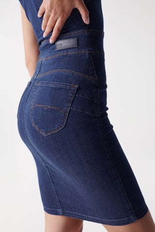 SALSA SECRET PUSH IN Jeanskleid - Midnight Harbor Blue - 126697.8505