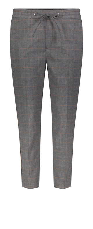 MAC EASY Jogpants - Ember Slate Check - 2119-02-0448L-081K