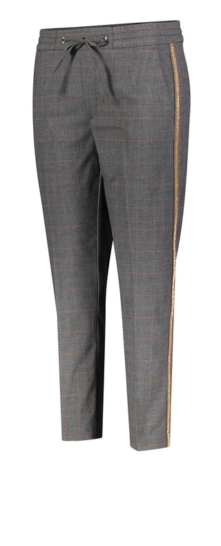 MAC EASY Jogpants - Ember Slate Check - 2119-02-0448L-081K