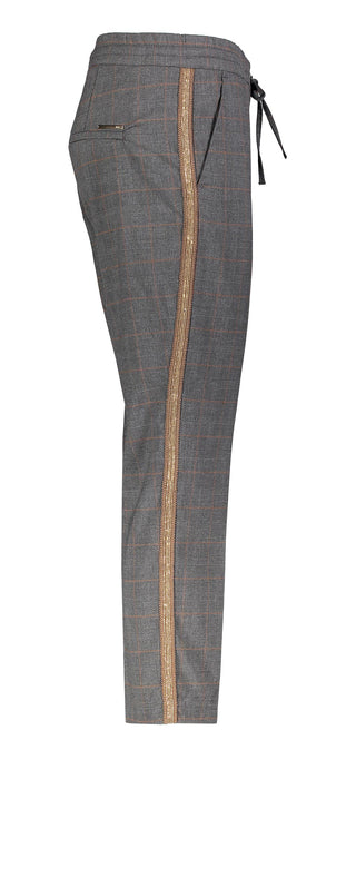 MAC EASY Jogpants - Ember Slate Check - 2119-02-0448L-081K