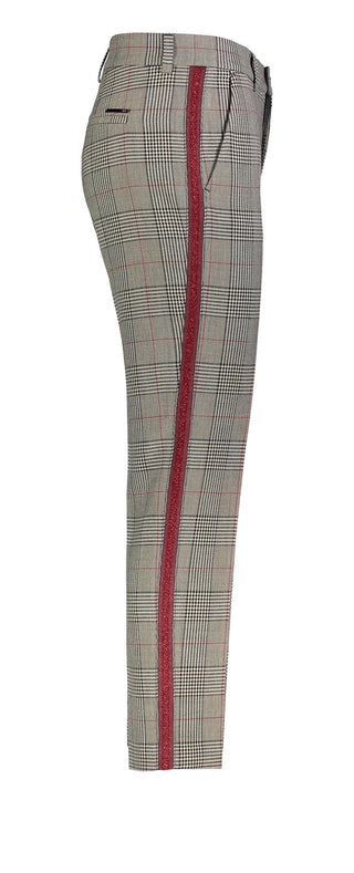 MAC CHINO Grey Tartan Mist Chinohose - 2138-02-0188-044K