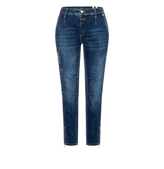 Sac cargo slim MAC RICH bleu foncé, délavage usagé 2377-97-0389L D671