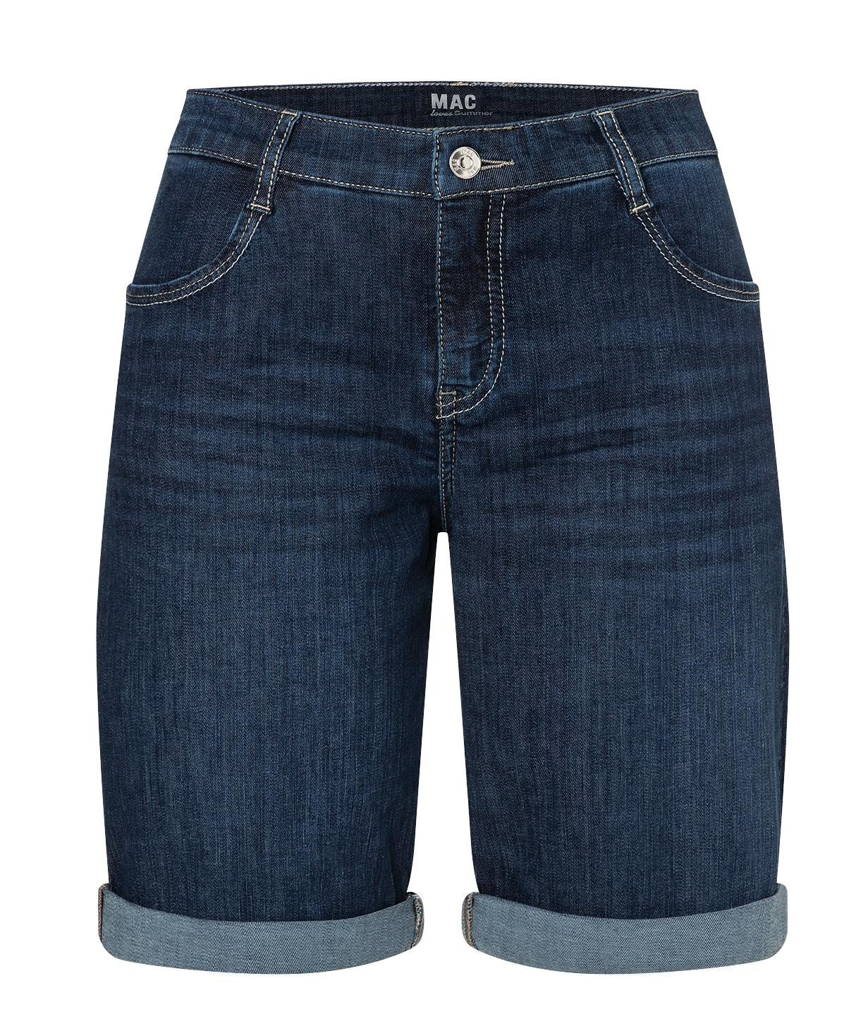 MAC SHORTY new basic wash 2387-90-0393L D845 - Deep Indigo Wash - 2387-90-0393L-D845