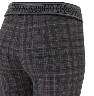MAC EASY Slim-Jogpants - Velvet Espresso Check - 2710-00-0107-438K