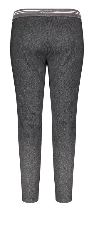 MAC EASY Jogpants - Iron Herringbone Charcoal - 2710-00-0107L-080G