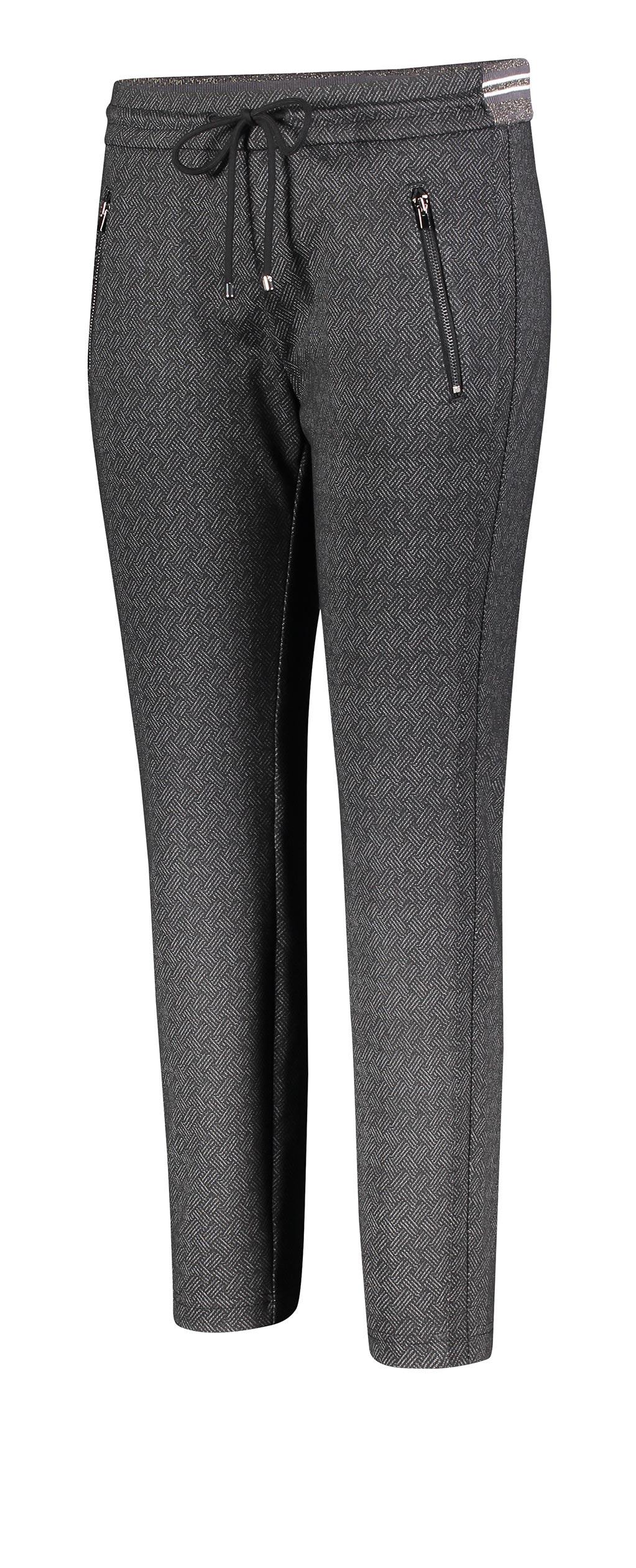MAC EASY Jogpants - Iron Herringbone Charcoal - 2710-00-0107L-080G von MAC