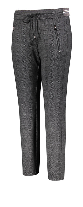 MAC EASY Jogpants - Iron Herringbone Charcoal - 2710-00-0107L-080G