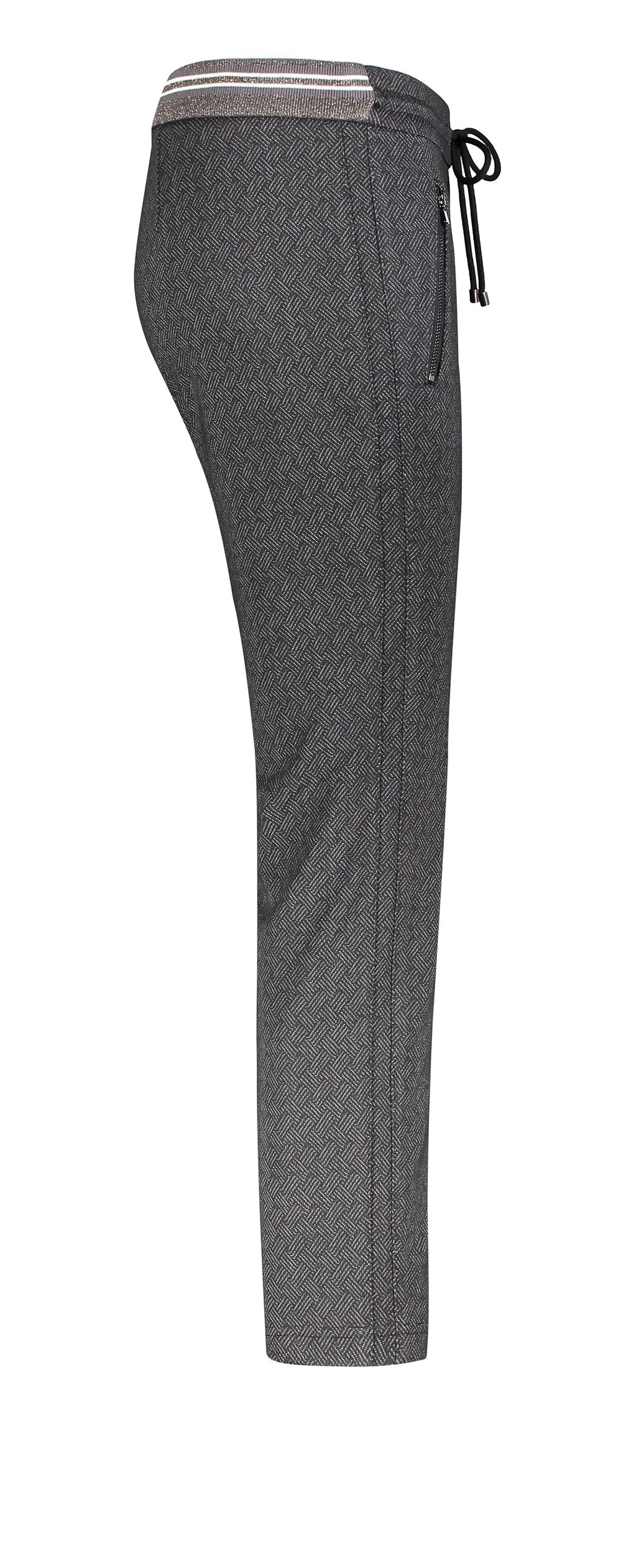 MAC EASY Jogpants - Iron Herringbone Charcoal - 2710-00-0107L-080G von MAC