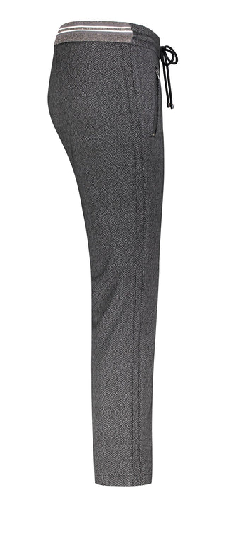 MAC EASY Jogpants - Iron Herringbone Charcoal - 2710-00-0107L-080G