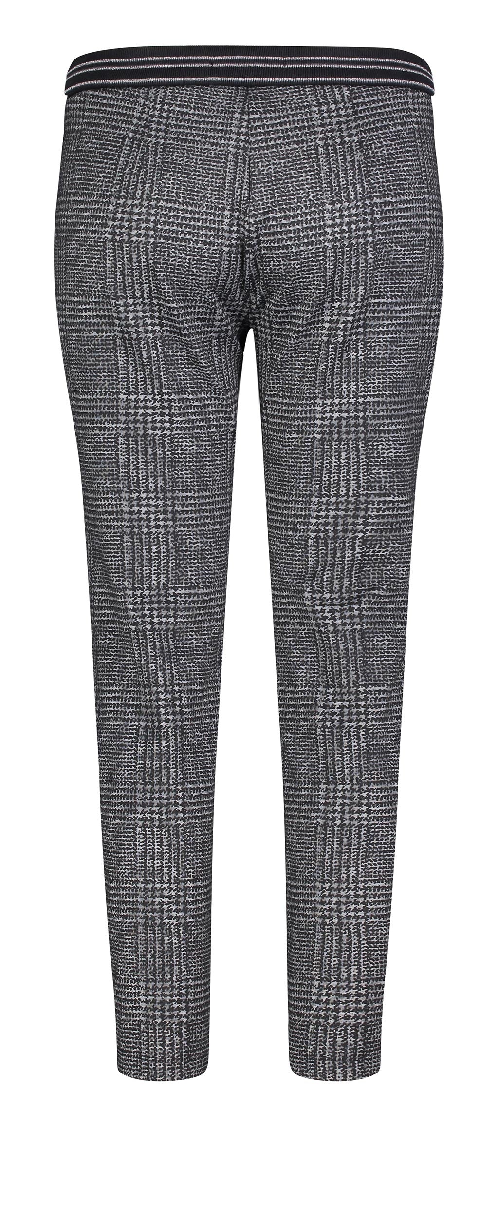 MAC EASY Easy Jogpants - Graphite Houndstooth - 2710-00-0107L-090K