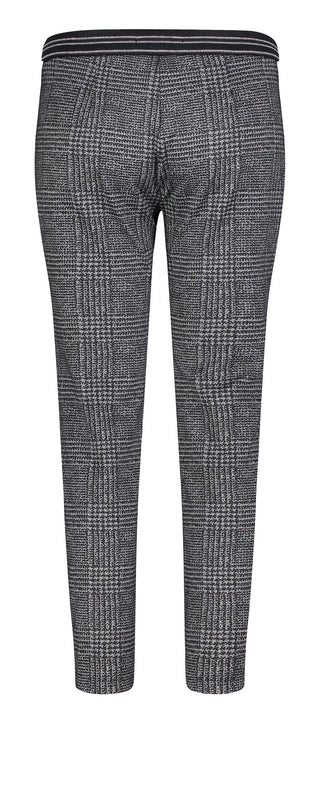 MAC EASY Easy Jogpants - Graphite Houndstooth - 2710-00-0107L-090K