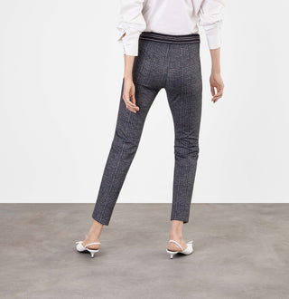 MAC EASY Easy Jogpants - Graphite Houndstooth - 2710-00-0107L-090K