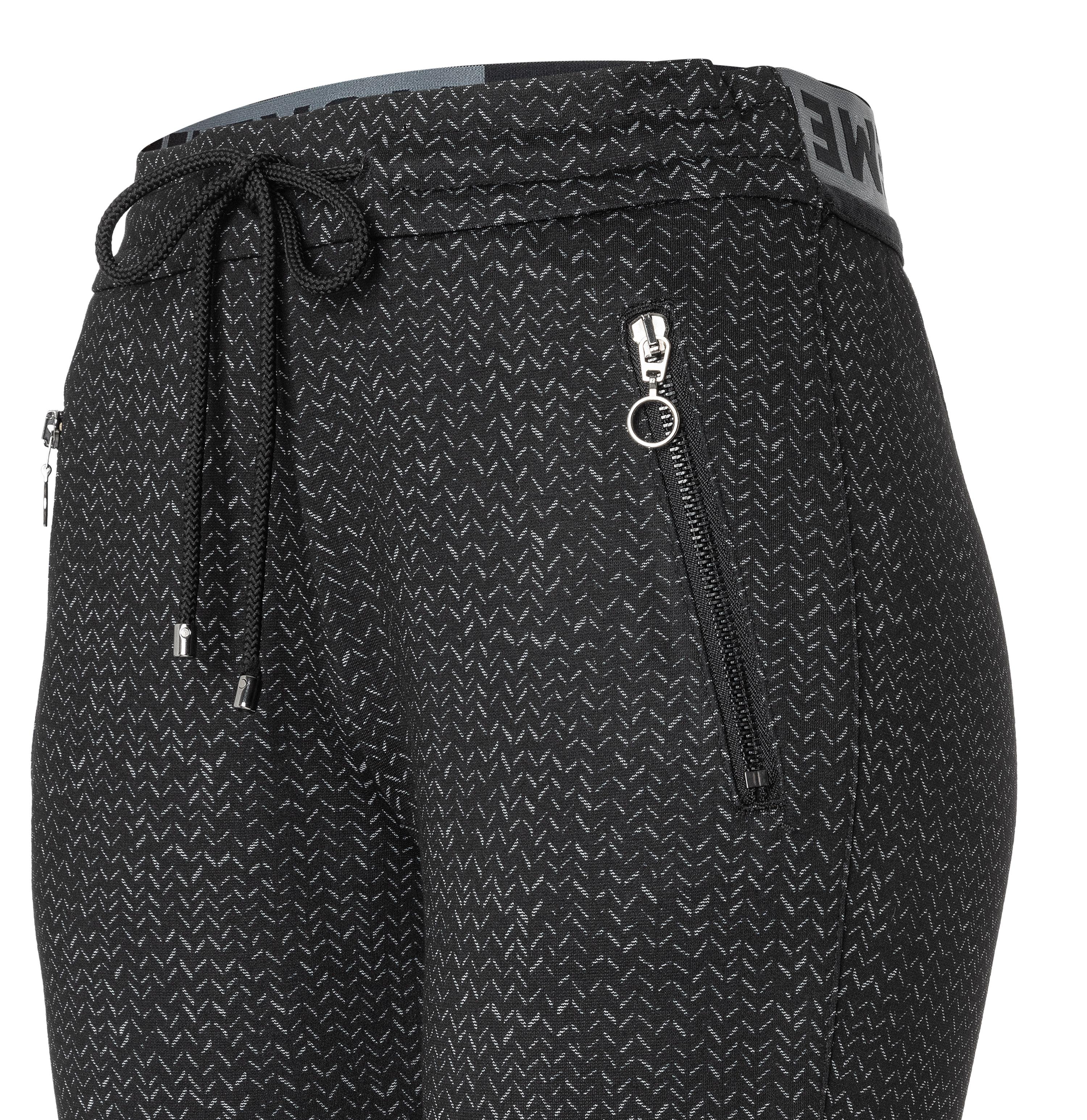 MAC EASY Damen Schlupfhose - Midnight Herringbone Grey - 2710-00-0107L-966B von MAC