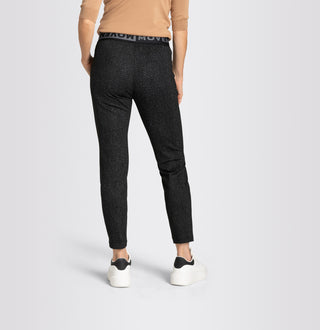 MAC EASY Damen Schlupfhose - Midnight Herringbone Grey - 2710-00-0107L-966B