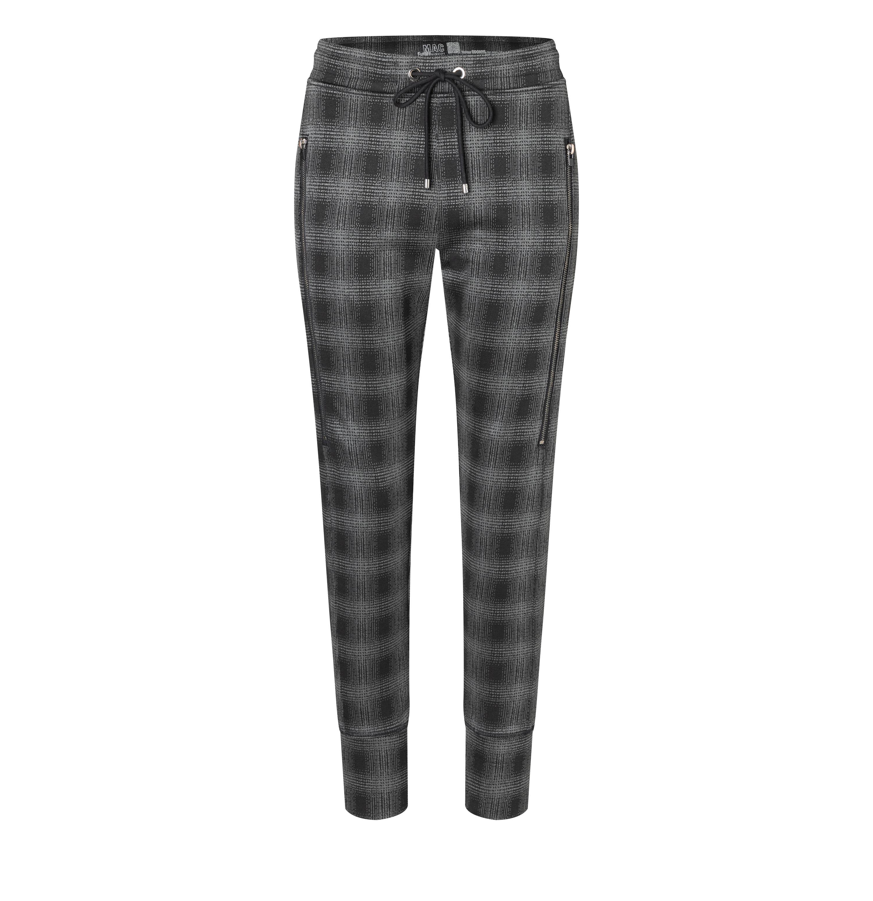 MAC FUTURE Jogpants - Noir Grid Smoke - 2741-00-0172L-955K