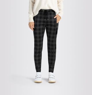 MAC FUTURE Jogpants - Noir Grid Smoke - 2741-00-0172L-955K