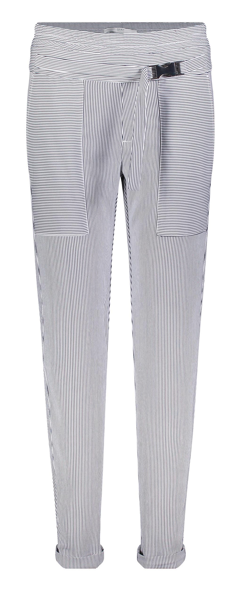 MAC Easy Schlupfhose - Pinstripe Snow White - 2758-00-0231-010S
