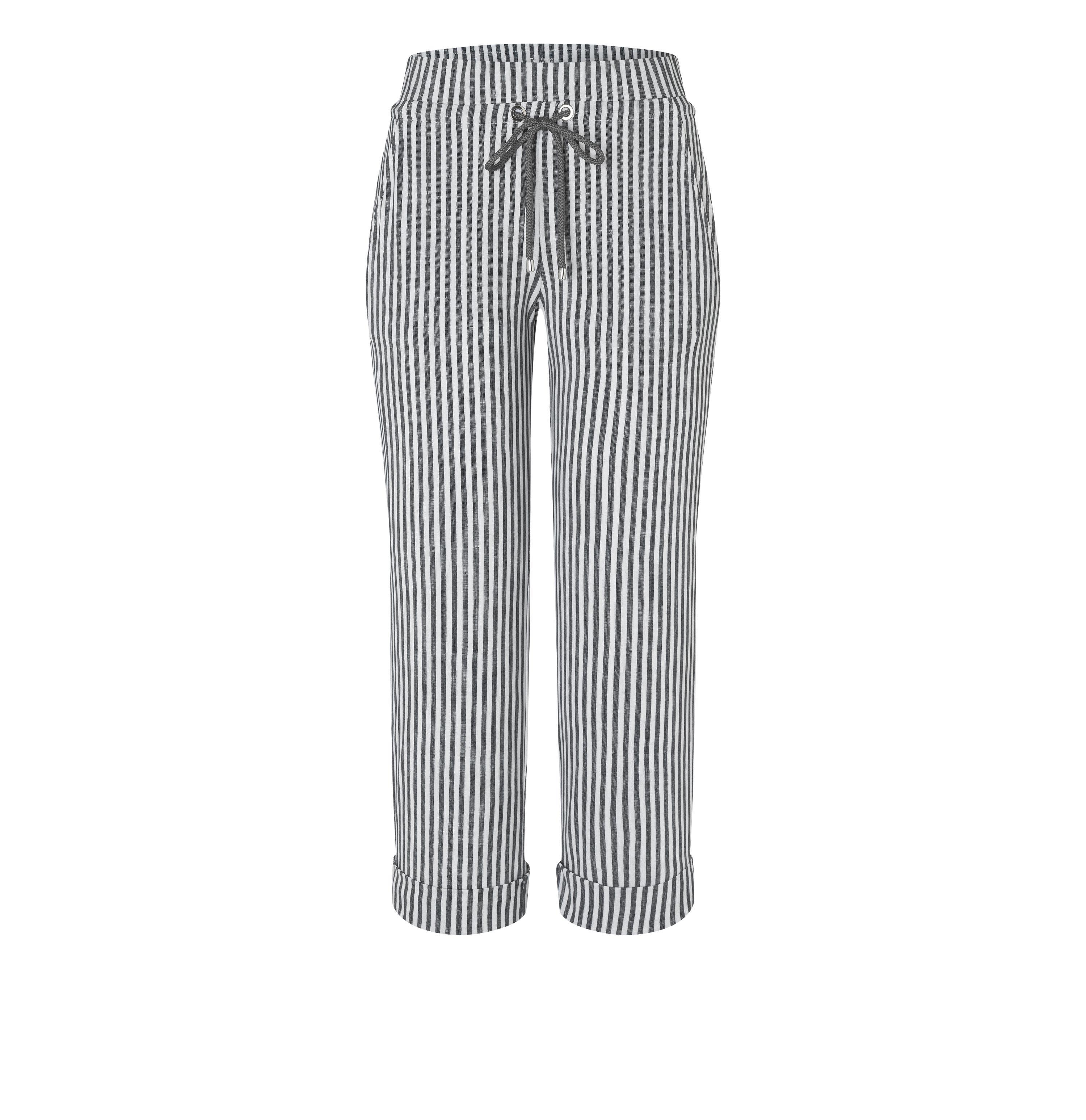 MAC EASY Culotte - Linen Dusk Stripe - 3084-00-0169-037S
