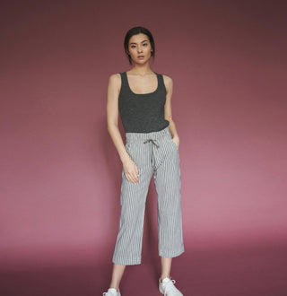 MAC EASY CULOTTE light gray stripe 3084-00-0169 037S
