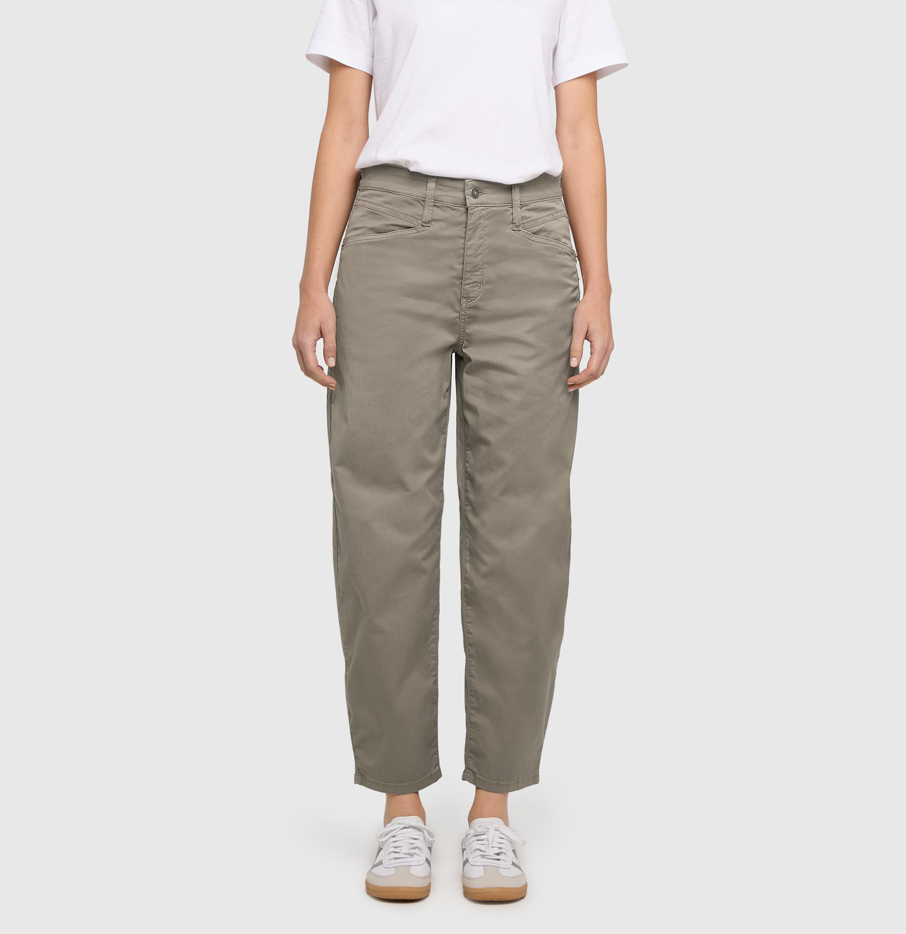 MAC BORA Paperbag-Stoffhose - Driftwood Sage - 3141-00-0434L-662A von MAC