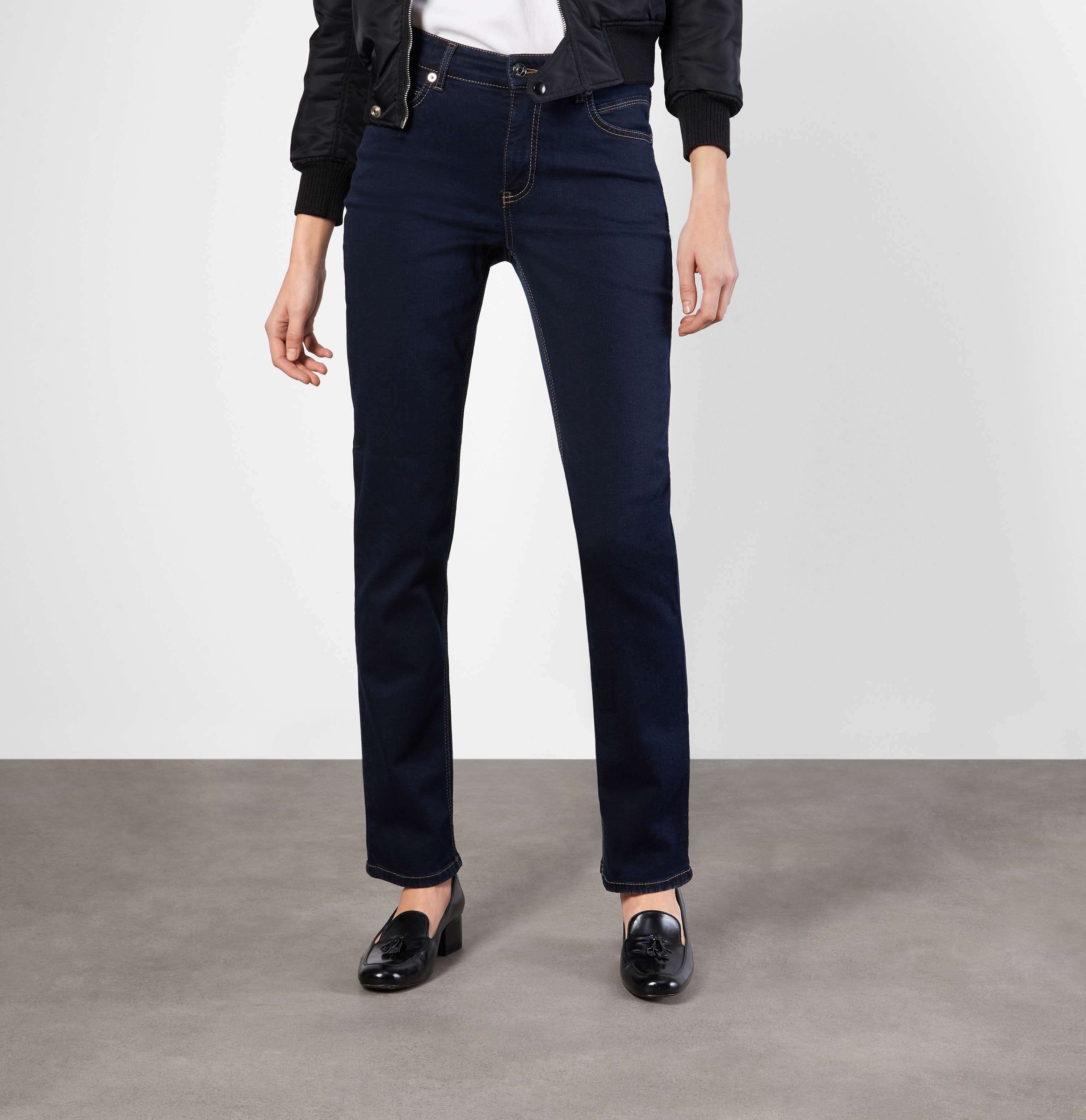 MAC MELANIE Straight Jeans - Midnight Rinse Navy - 5040-87-0380L-D801 von MAC