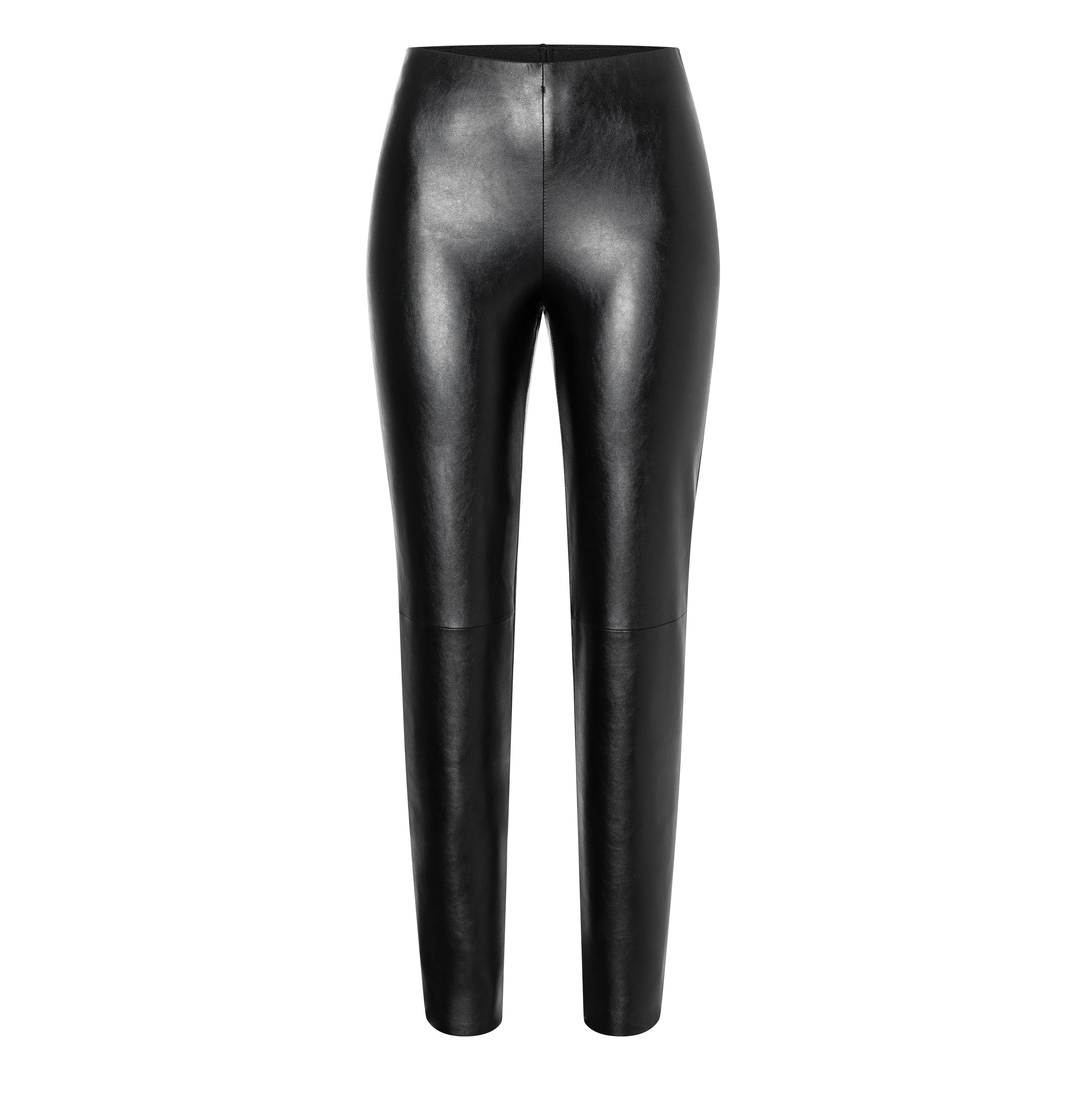 MAC ANNA Slim-Legging - Midnight Velvet Leather - 5251-00-0490-090