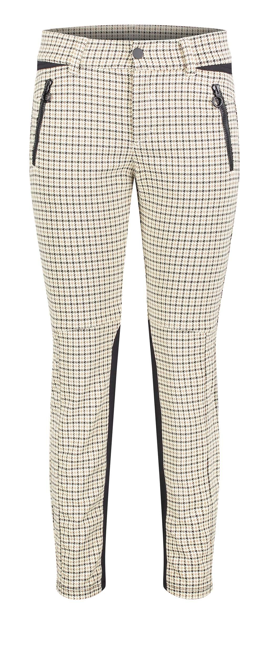 MAC VISION PANTS Schlupfhose - Creamy Houndstooth Beige - 5255-00-0172-201K