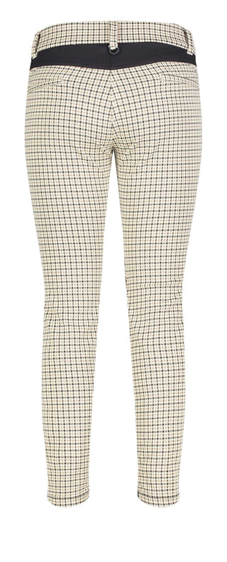 MAC VISION PANTS Schlupfhose - Creamy Houndstooth Beige - 5255-00-0172-201K