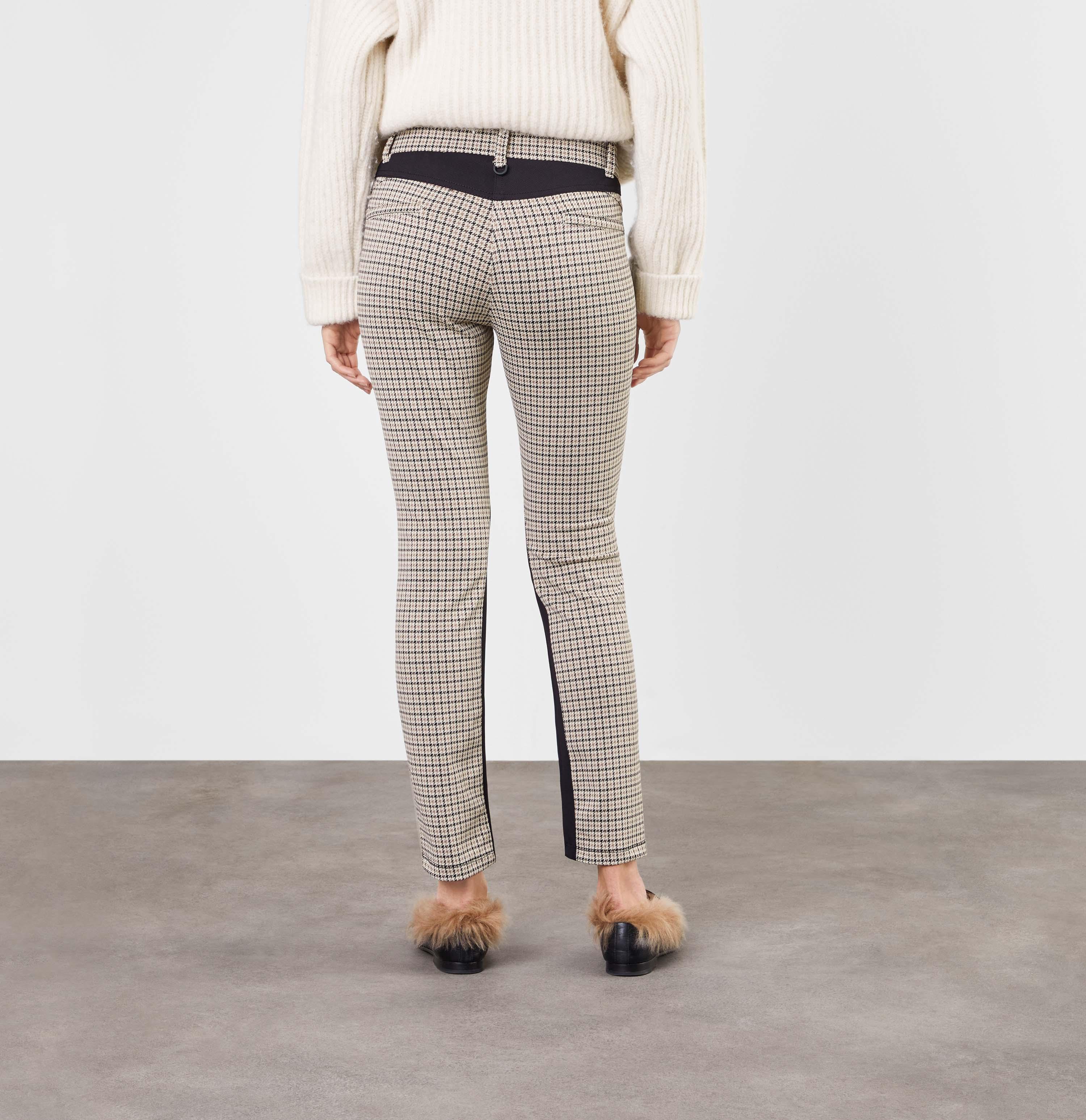 MAC VISION PANTS Schlupfhose - Creamy Houndstooth Beige - 5255-00-0172-201K von MAC
