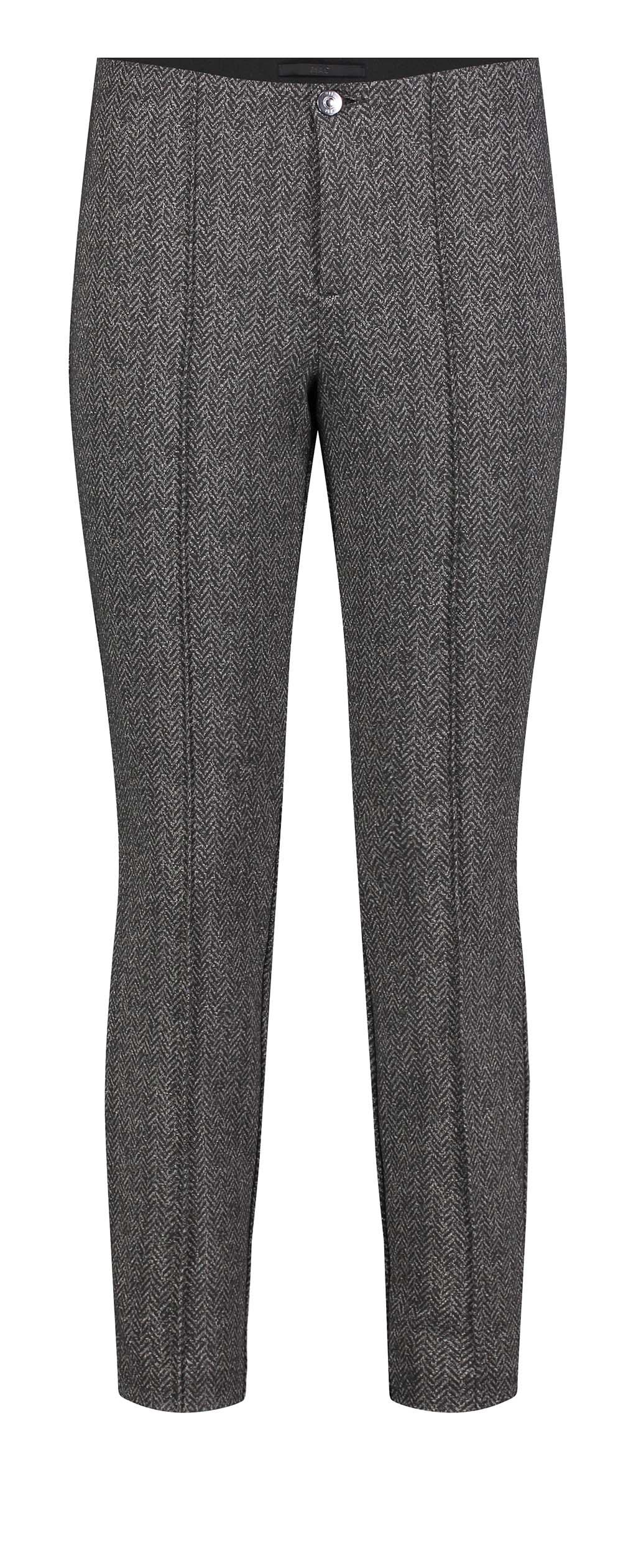 MAC ANNA elegante Hose - Midnight Herringbone Grey - 5276-00-0126-078F