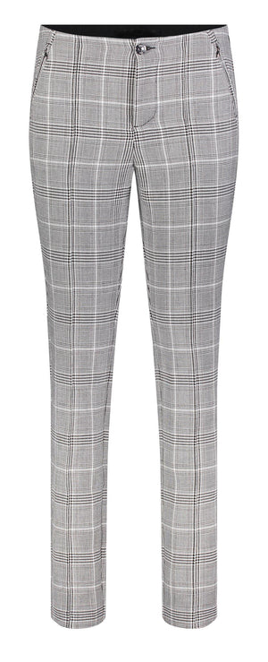 MAC ANNA Elegante Hose - Silver Gridlight Check - 5293-00-0188-054K