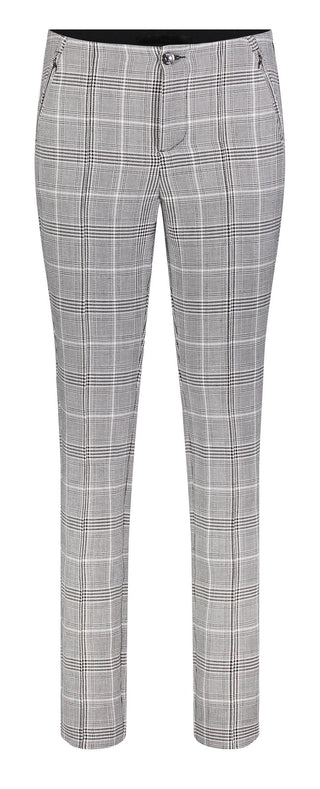 MAC ANNA Elegante Hose - Silver Gridlight Check - 5293-00-0188-054K