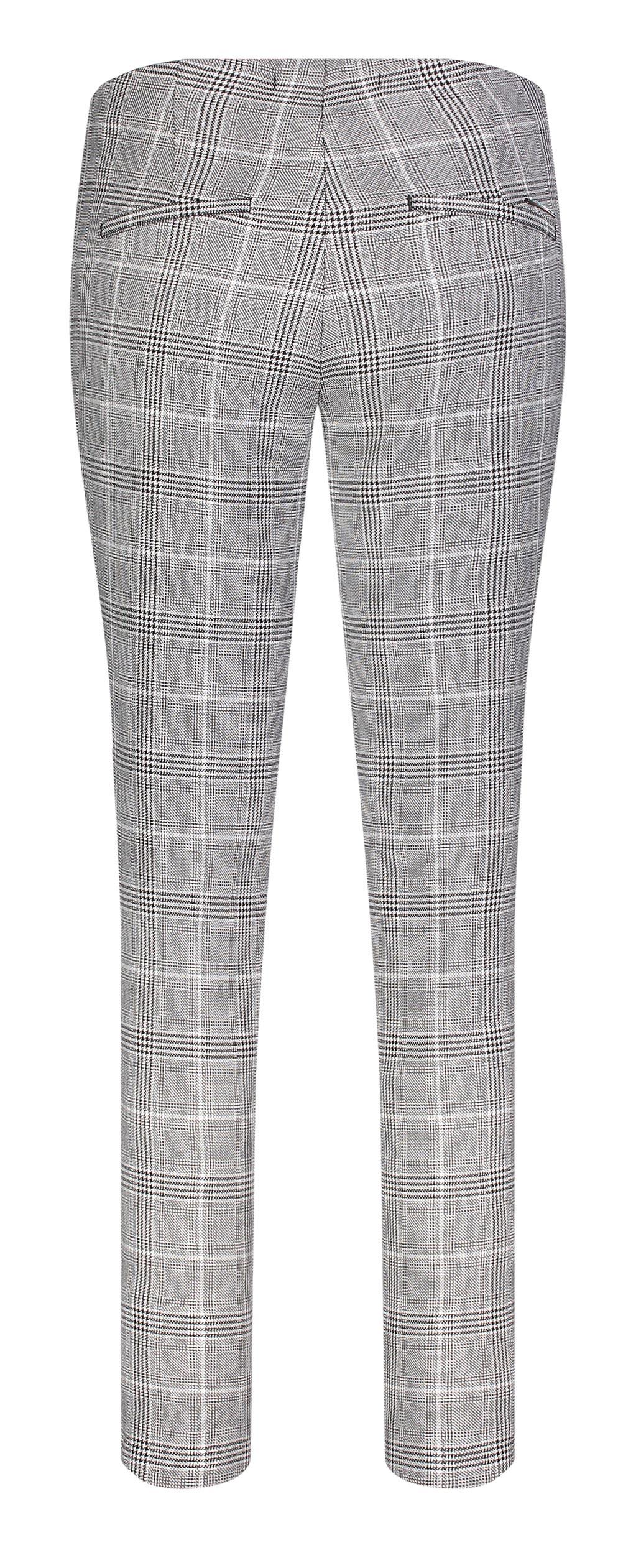 MAC ANNA Elegante Hose - Silver Gridlight Check - 5293-00-0188-054K