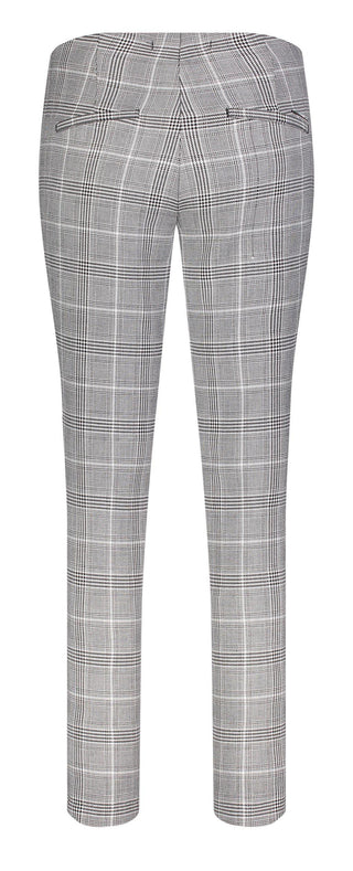 MAC ANNA Elegante Hose - Silver Gridlight Check - 5293-00-0188-054K