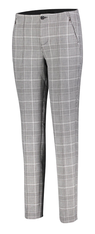 MAC ANNA Elegante Hose - Silver Gridlight Check - 5293-00-0188-054K