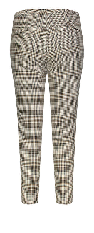 MAC ANNA elegante Hose - Warm Sand Plaid - 5293-00-0188-227K