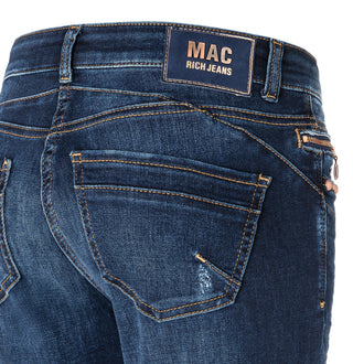 MAC Rich Slim Jeans - Indigo Sunwashed Blue - 5749-91-0389-D873