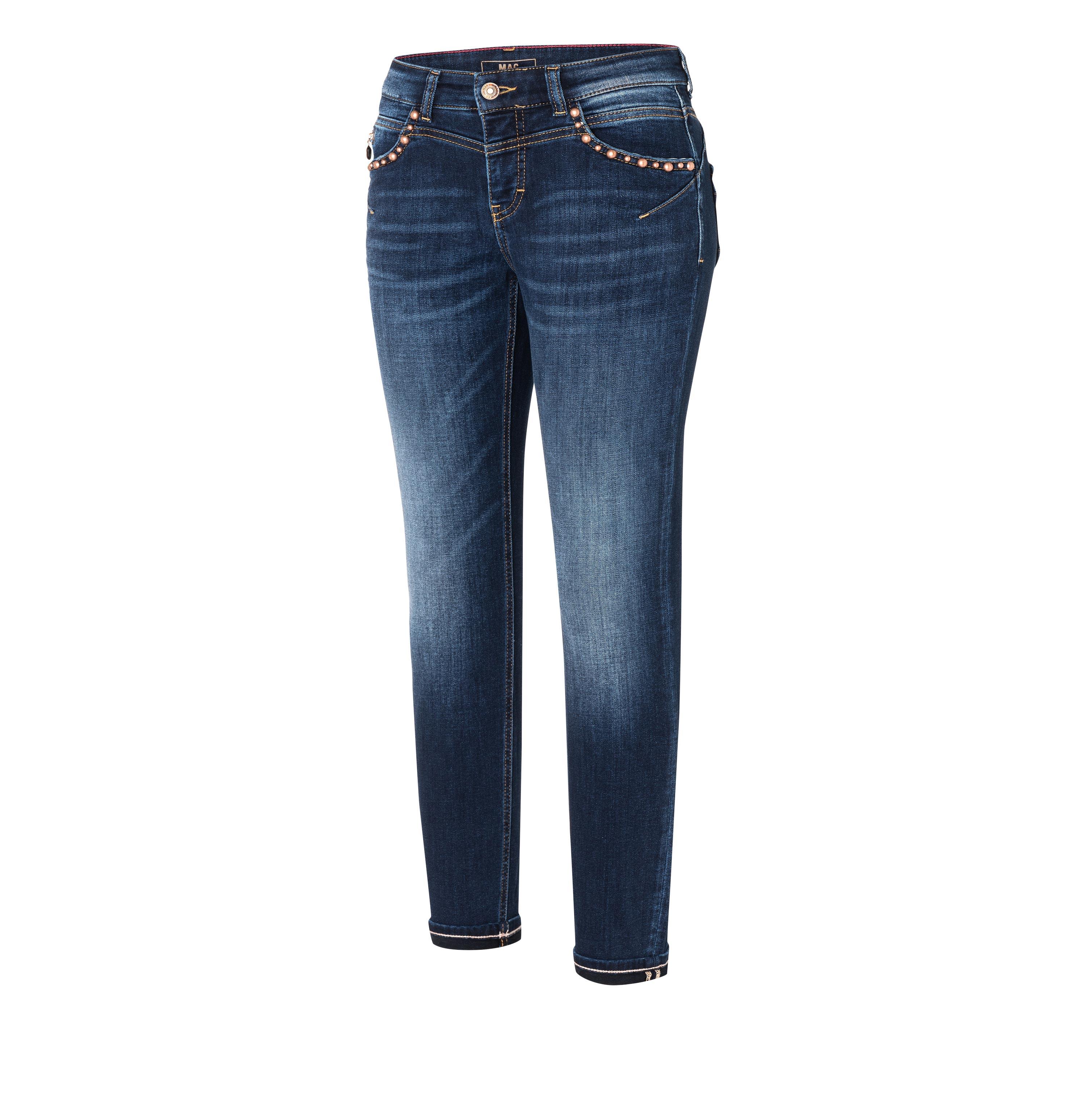 MAC Rich Slim Jeans - Indigo Sunwashed Blue - 5749-91-0389-D873 von MAC