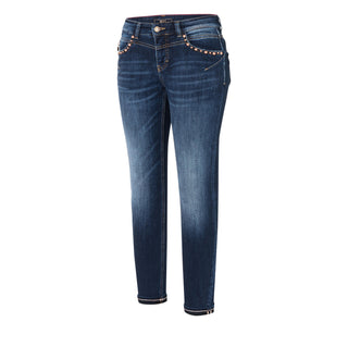 MAC Rich Slim Jeans - Indigo Sunwashed Blue - 5749-91-0389-D873
