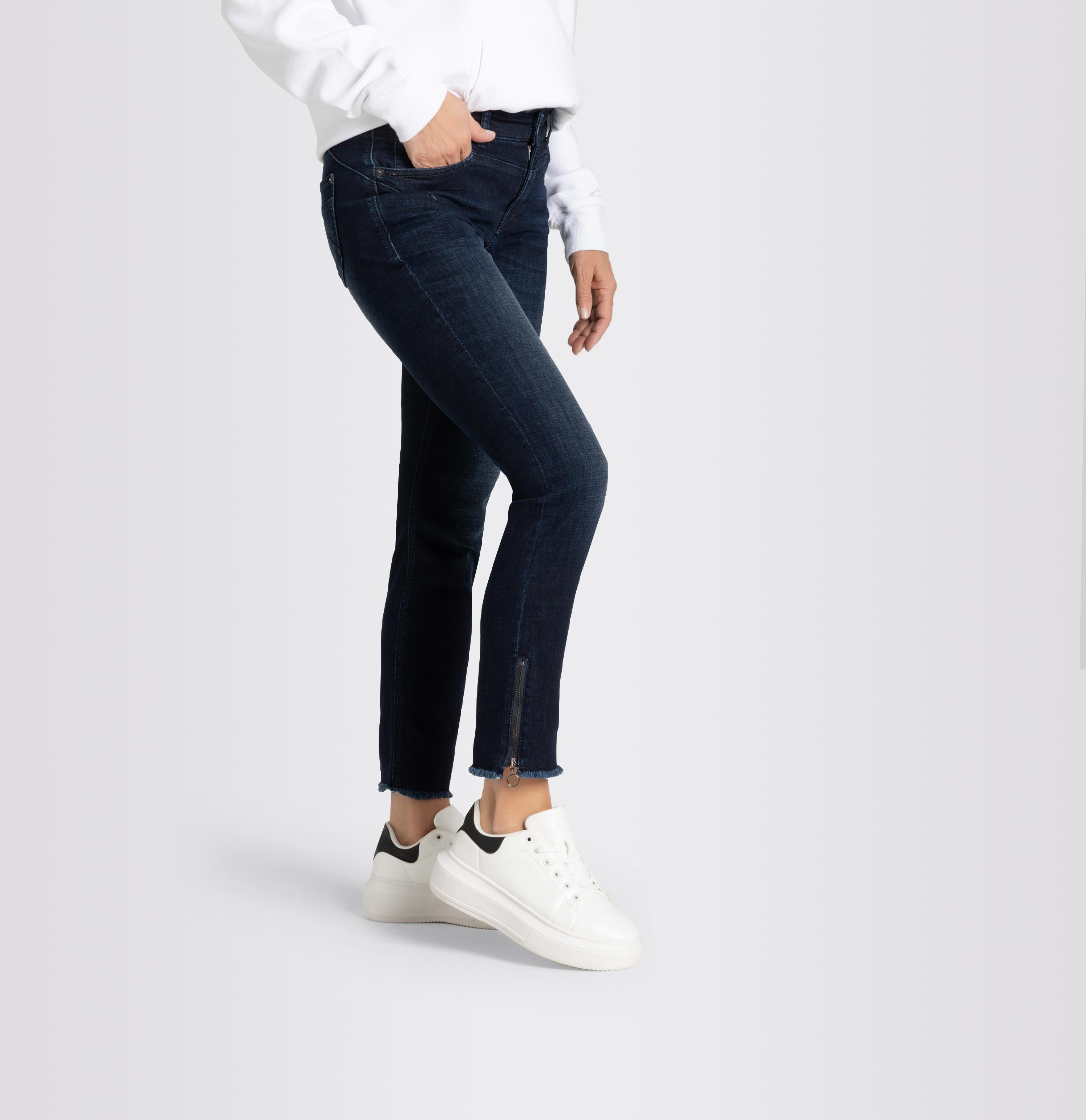 MAC RICH SLIM Straight Jeans - Midnight Indigo Used - 5762-90-0389L-D848 von MAC