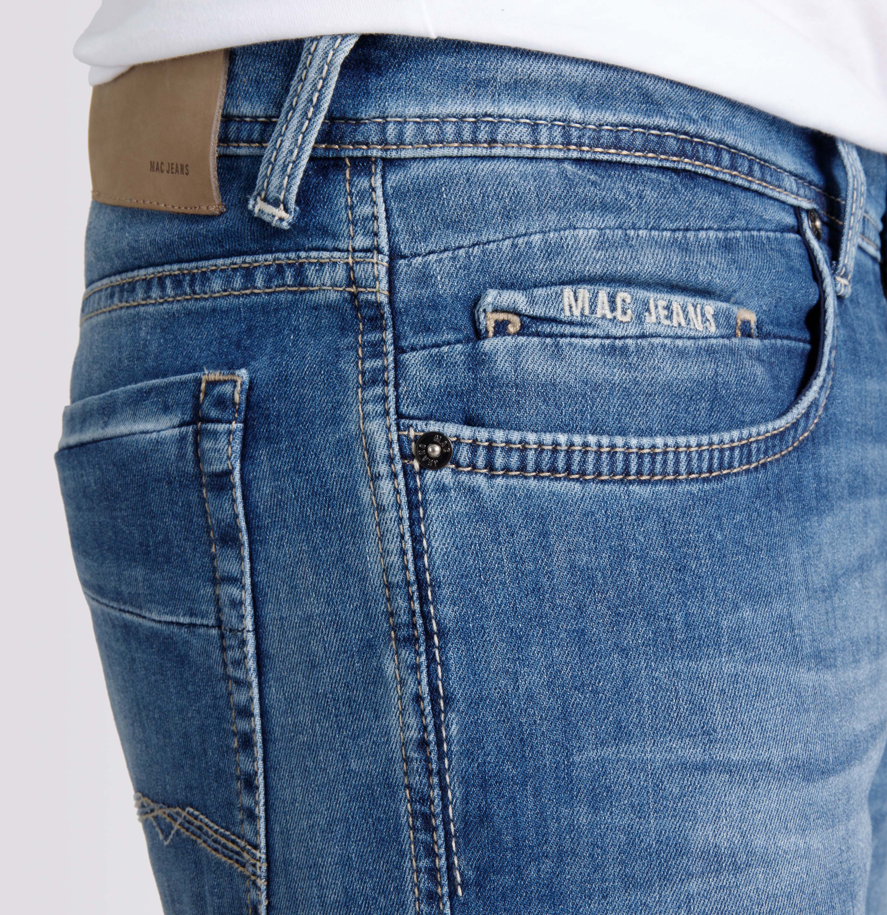 MAC BEN original blue authentic washed 0384-00-0959L H457 Straight Denim - Ocean Wash Blue - 0384-00-0959L-H457 von MAC